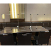 【撥撥的架子】學校學生課桌考試餐桌透明壓克力防疫隔板 咖啡廳休息站餐廳員工亞克力擋板(多組合單/雙人款)