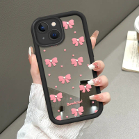 Bowknot Pink Casing HP Cocok Untuk iPhone 14 Case Ponsel Telepon Silicone Cover Aesthetic Cewe Pelin