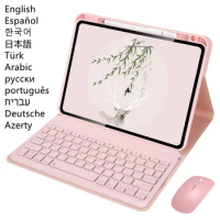 For iPad Pro 11 Keyboard Mouse Case For Apple iPad Pro 11 2018 2020 2021 AZERTY Russian Spanish Korean Keyboard Case Cover