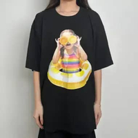 Kaos ADLV GIRL ORANGE BLACK TSHIRT 100% ORIGINAL size 2