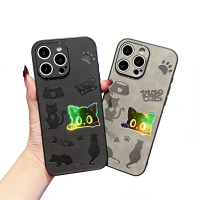 Mèo lén nhìn dễ thương，mực biến ánh sáng，laser，ốp ip 11- 17，ốp lưng ip，ốp iphone 17 pro max，ốp iphon