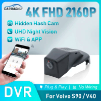 4K 2160P Car DVR Dash Cam Driving Video Recorder UHD Camera For Volvo XC60 S90 V90 XC90 2017~2022 Plug and Play 4K Dash Cam