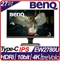 BENQ  EW2780U  不閃屏+智慧藍光+類瞳孔  27吋4K HDRi類瞳孔螢幕