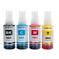 T6641 664 T664 Sublimation Ink Premium Compatible Color Bulk Water Based Bottle Refill DGT Ink For Epson l1300 L132 Printer