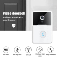 WiFi Doorbell Home WiFi Wireless Doorbell DC AC Battery Powered Camera Bell with Alexa Google Doorbell Camera