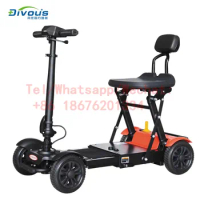 High Quality Lightweight Folding 4-Wheel Electric Car Power Mobility Scooter Wheelchair For Elderly And Disabled