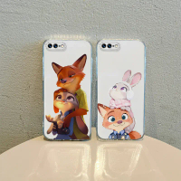 Compatible With For iPhone 7 8 Plus Phone Case Cartoon Cute Rabbit Police Officer and Nick Fox TPU S