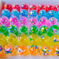 48pcs Mainan anak Slime import bentuk boba warna warni uk mini/Slime murah/slime import Squishy