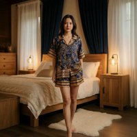 Premium Women Short Sleeve Pyjamas Set