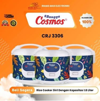 RICE COOKER COSMOS CRJ 3306 | Rice Cooker 3in1 Dengan Kapasitas 1.8 Liter