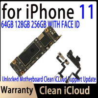 Mainboard For iPhone 11 Motherboard with FACE ID Good Working Plate System without iCloud Main Logic Board For iPhone11 Promax