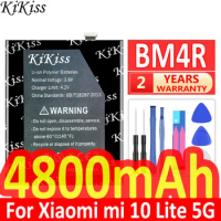 for Xiao Mi BM4R Battery For Xiaomi Mi 10 Lite 10Lite 5G Mi10 Lite Mi10Lite BM4R Replacement Phone Battery 4800mAh + Free Tools