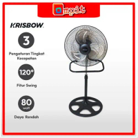 Krisbow 45.7 Cm Kipas Angin Industrial 3 In 1  Hitam