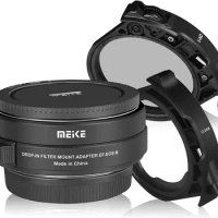 Meike MK-EFTM-C AF Lens Adapter with Drop-In ND Filter and UV Filter for Canon EF Lens To EOS M M2 M3 M5 M10 M50 M50II M100 M200