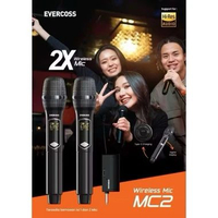 Advance Mic Wireless - Mikrofon Karaoke Bluetooth Suara Jernih, Desain Profesional 1 mic