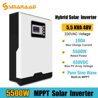 5000W Solar Inverter 5Kva 500Vdc PV 80A MPPT Parallel Inverter 230V 48V Pure Sine Wave Hybrid Wind Turbine Batter Charger