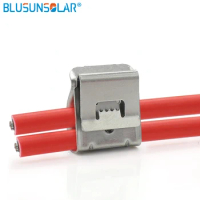 10 Pec Stainless Steel Solar PV Cable Clips Cable Clamp for 4mm2 6mm2 12awg 10awg PV Solar Cable Wire