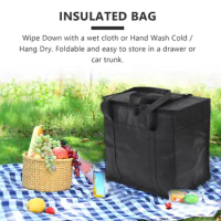 2 Pack Insulated Reusable Grocery Bag Food Delivery Bag with Dual Zipper