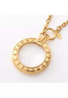 CHANEL 二奢 Pre-loved CHANEL necklace GP glass gold clear vintage