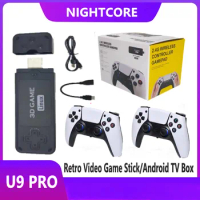 Game Box 4k Android Tv U9 Pro 3D Game Stick Lite Video Game Console 64GB Built in 10000 Game Classic Gaming Console For PS1 PSP