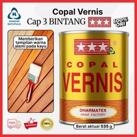 Copal Vernis Cap 3 Bintang - Pernis - Pelapis Cat Kayu besi Rotan Bambu Pengkilap Gloss Pelindung Pe