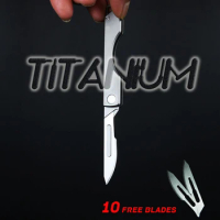 MINI Titanium Utility knife EDC Portable Pocket Knife Emergency Key Medical Folding Knives CS GO Surgical Self-defense Survival