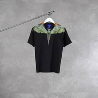 Kaos MARCELO BURLON WINGS GREEN BLACK TSHIRT 100% ORIGINAL Size 14