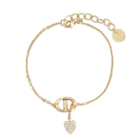 Dior 迪奧 Bracciale con strass CD Navy 手鍊 金色飾面金屬和銀色水晶 B2694WOMCY03S