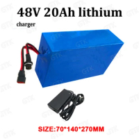 Brand 18650 electric bike battery 48v 20ah lithium battery with 45A BMSfor 48v battery bike ebike 2000w bicycle +charger