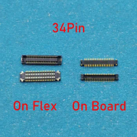 2Pcs 34 Pin Lcd Screen Display FPC Connector On Motherboard For Samsung Galaxy J3 2017 J330F SM-J330 A3000 A300F A3009