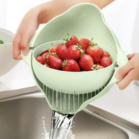 雙層洗菜盆瀝水籃洗水果洗菜神器菜籃廚房水果盤