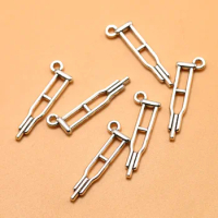30pcs/lot Cute Elderly Canes Crutches DIY Handmade Pendant Necklace Earring Accessories Charms Findings Jewelry Making Supplies