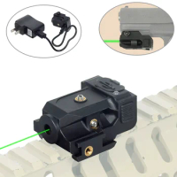 Tactical USB Rechargeable Pistol Mini Red Green Laser Sight For Glock 17 Colt 1911 With 20mm Rail Handgun Hunting Laser Pointer
