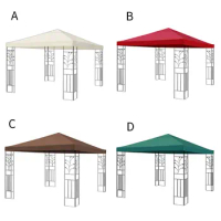 Gazebo Top Replacement Outdoor Patio Umbrella Cover Waterproof Polyester Sunshade Canopy, Beige
