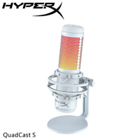 【現折$50 最高回饋3000點】HyperX QuadCast S USB 電容式電競麥克風 白 519P0AA