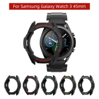 SIKAI 2021 Case For Samsung Galaxy Watch 3 45mm TPU Shell Protector Cover Band Strap Bracelet Charger for Galaxy Watch3 45mm