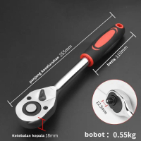 Berkualitas - Kunci Sok Set 46 Pcs / Kunci Set Lengkap / Tool Kit Set / Kunci Sok