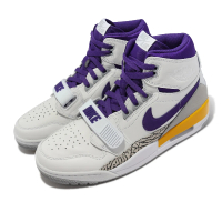 【NIKE 耐吉】Air Jordan Legacy 312 男鞋 喬丹 休閒鞋 高筒 湖人配色 穿搭 白 紫 黃(AV3922-157)
