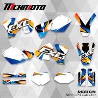 MCHMFG For KTM 2001 2002 EXC SXF Team Decals Background Graphics Stickers kit For KTM EXC SX SXF 125 200 250 300 350 400