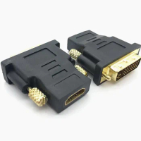 Strong Metal DVI Plug 24+1 to HDMI HD Adapter Female Connector