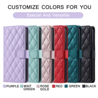 Fashion Lines Plaid Wallet Flip Leather Case For Sony Xperia 1 5 10 I II III IV V 2023 Card Slot Book Cover