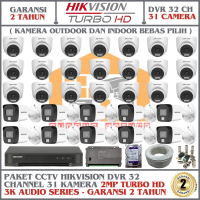 Paket CCTV Hikvision DVR 32 Channel 31 Camera 2MP TURBO HD 1080p Audio Series Kamera CCTV