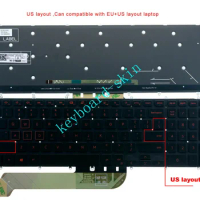 New US Keyboard backlit red letter For Dell G3 17(3779),G3 15(3590),G3 15(3579),G5 15(5587)(5590),G7 (7590)(7588)(7790) laptop