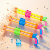 Water Guns for Kids Outdoor Fun Summer Pulling Type Water Swim Sprayer Toy Beach Double-Tube Water Outlet Water Shooter Toys
