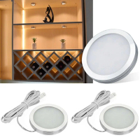 บางเฉียบมาก หลอดไฟในบ้าน 21LED 12V สปอตไลท์ LED ไฟเพดานเพดาน แผงไฟดาวน์ไลท์ โคมไฟฝังกลม