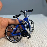 1:10 Mini Model Foldable Alloy Bicycle Diecast Mountain Finger Racing Miniature Bike Adult Simulation Collection Gifts Toys Boys