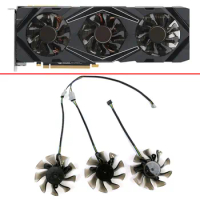 3pcs 75mm GA82S2H 4pin RTX2080 Ti EX GPU Fan For KFA2 GALAX GeForce RTX 2070 2080Ti SG Edition Graphics Cards as replacement