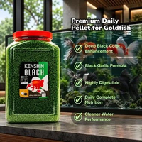 Pakan Pelet Ikan Mas Koki [KENSHIN BLACK] Ekstrak BAWANG HITAM [TOPLES 1.6 & REFILL 1KG] IKANESIA 2M