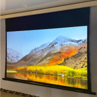NEW 100 Inch Roll Down Projection Screen Obsidian ALR Ceiling Wall Suspended Hanging Mount Install Projector Screen