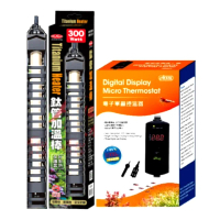 【ISTA 伊士達】電子單顯控溫器 雙插座1000W+MR鈦管加溫棒300W(魚缸溫度控制 IH665+水鈦300W)